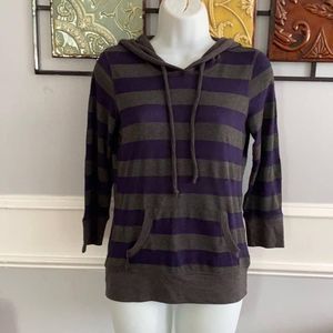 papaya striped long sleeves hoodie small